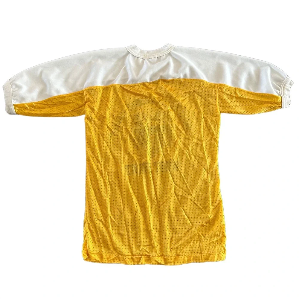 Vintage West Point USMA Military Academy Mesh Jersey Yellow White Sportswear Sm